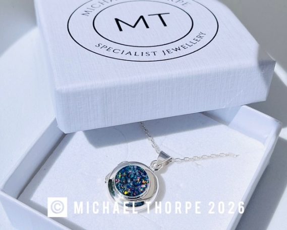 Small locket pendants.